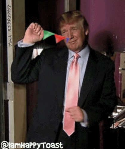 Trump noseflag dance