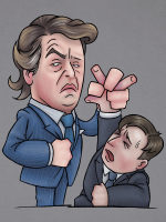 Alan B'Stard with Piers